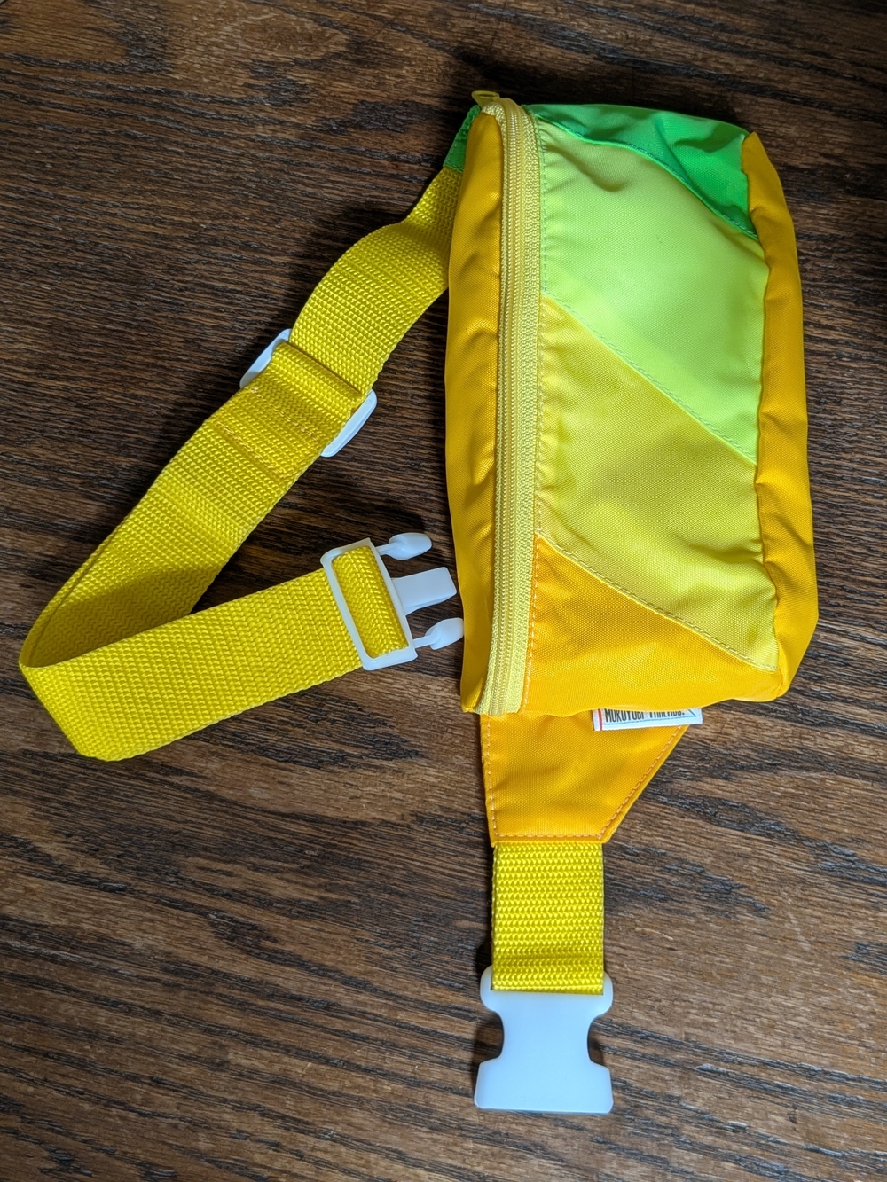 Mokuyobi Yellow-Green Colorblock Crossbody Fanny Pack Belt Bag - Picture 3 of 4